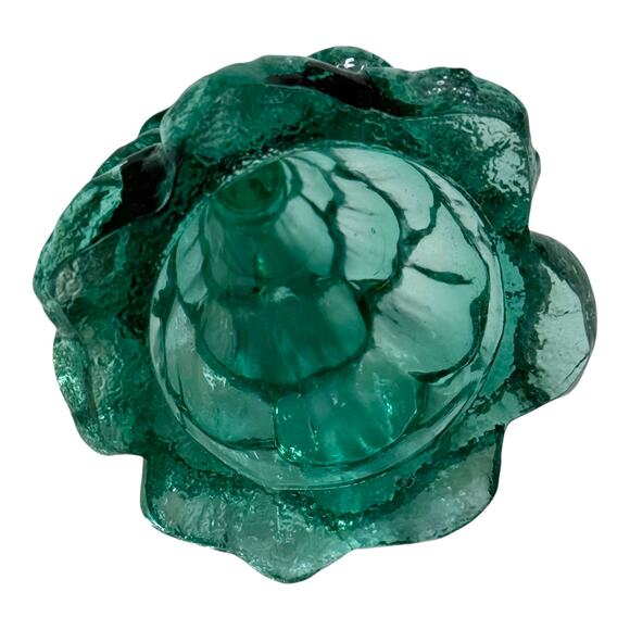 American Fenton Glass Christmas Tree Small 3" Green Glass Holiday Figurine Vtg - Picture 3 of 6